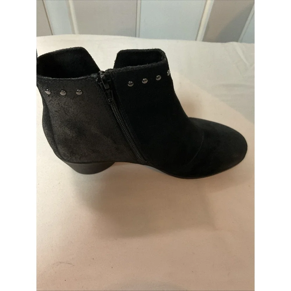Suede Black Boots Womens‎ Sz 6 (37) Dry Tex Waterproof Pull On Side Zip Leather